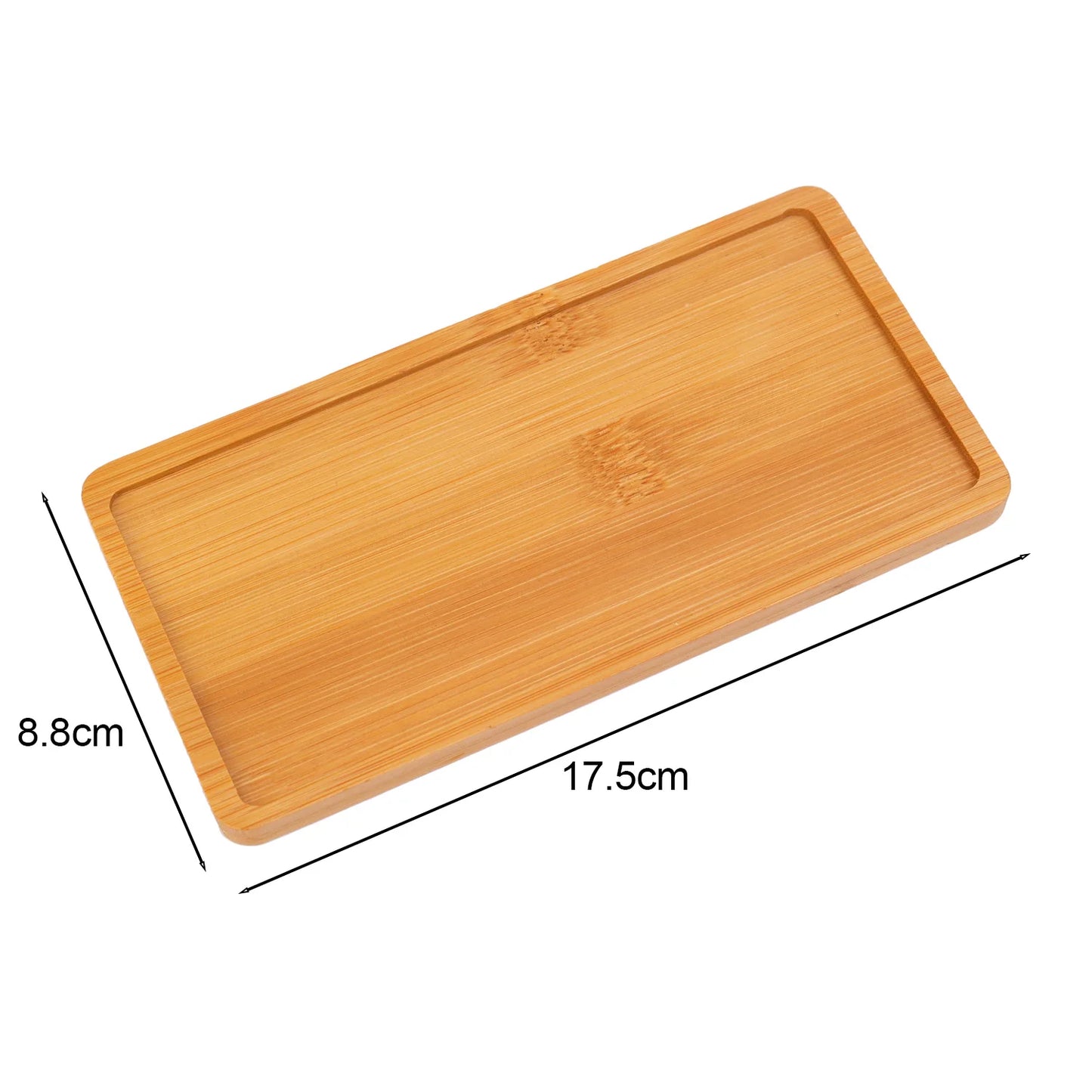 Multi-Purpose Bamboo Tray – Wooden Waterproof Decorative Plate for Home, Coffee, and Plants