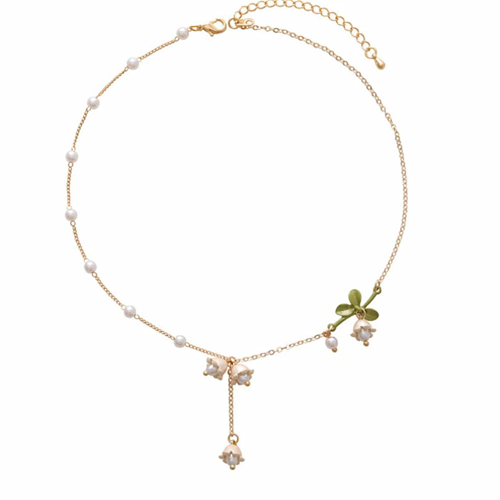 Lily of the Valley Pearl Pendant Necklace – Simple Fresh Jewelry