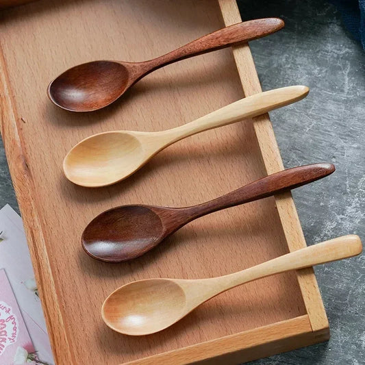 Wooden Spoon – Anti-Scald Tableware for Tea, Coffee, Cooking, and Soup