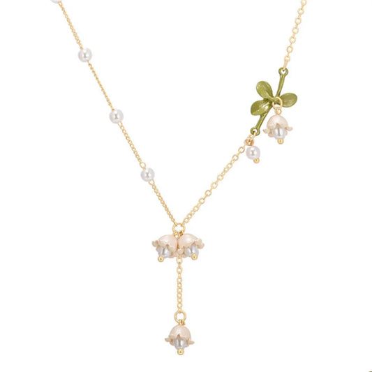 Lily of the Valley Pearl Pendant Necklace – Simple Fresh Jewelry