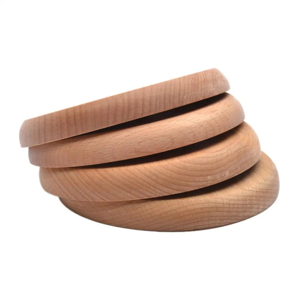 Natural Beech Wooden Round Plate – Handmade Tableware for Snacks, Sushi, and Fruit