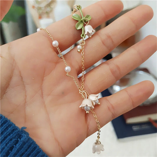 Lily of the Valley Pearl Pendant Necklace – Simple Fresh Jewelry