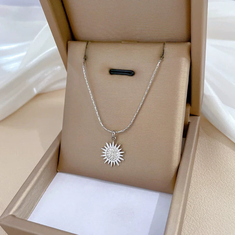 Sun Necklace, Woman Jewelry ,Fashion Wedding Party Accessories Gold Plated, Opal Sun Pendant ,Rapunzel Choker, Gift