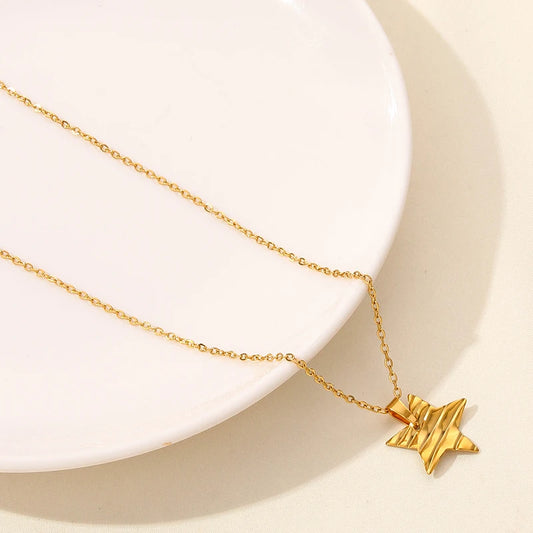 Classic Sun Moon Star Pendant Necklace Link Chain On The Neck Decor Stainless Steel Necklaces For Women Men Accessories Jewelry
